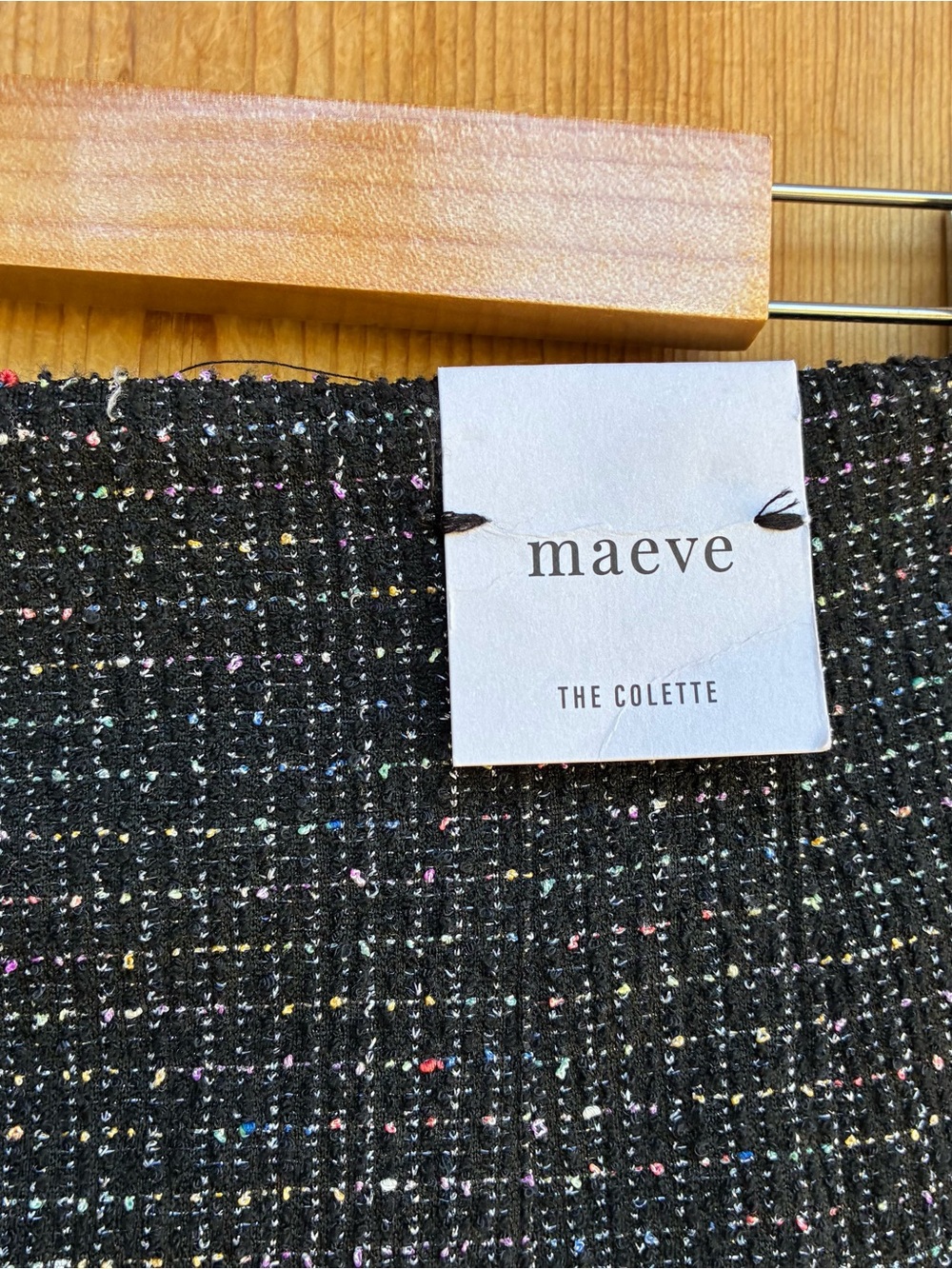 Maeve NWT The Colette Crop Tweed Ruffle-Hem Pants Sz 32 - Picture 8 of 12